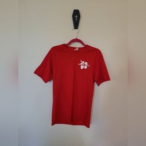 Trader Joe's Crew Member Short Sleeve Size Small (unisex) red t-shirt